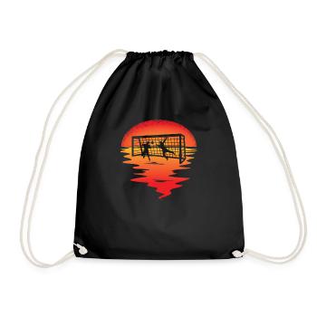 Football Accessories Gift Idea Football Fan - Drawstring Bag - black - Front