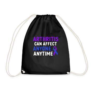 Arthritis can strike anyone at any time - Drawstring Bag - black - Front