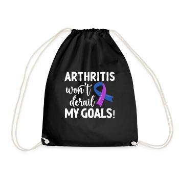Arthritis will not keep me from my goals - Drawstring Bag - black - Front