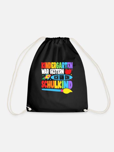 Schulkind Einschulung Schultag Schulstart - Turnbeutel - Schwarz