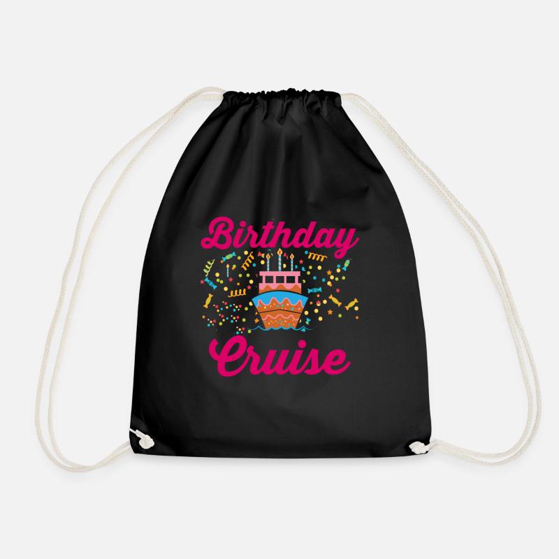 Geburtstag Kreuzfahrt Geschenk Schiffsreise - Turnbeutel - Schwarz