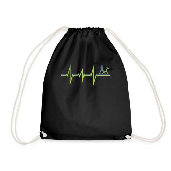 Football Accessories Gift Idea Football Fan - Drawstring Bag - black - Front