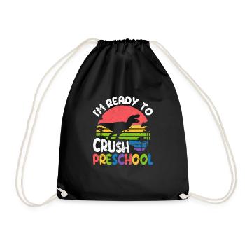 I'm ready to return preschool dinosaurs - Drawstring Bag - black - Front