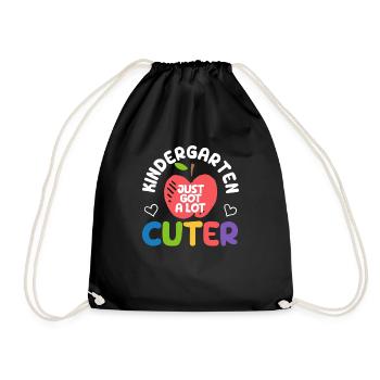 Kindergarten just got a lot cuter back - Drawstring Bag - black - Front