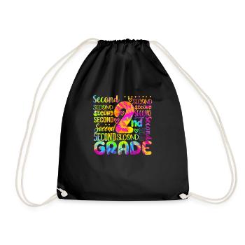 Tie Dye 2nd Grade Typography Team Teacher Second - Sac de sport léger - noir - Devant