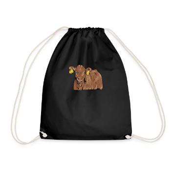 Limousin beef I France cattle breeding for - Drawstring Bag - black - Front