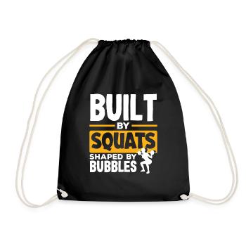 Built by Squats Shaped by Bubbles - Turnbeutel - Schwarz - Vorne