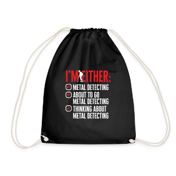 Détecteur de métaux Détection de métaux Chasse au trésor - Sac de sport léger - noir - Devant
