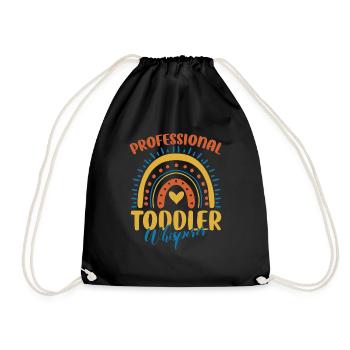 Professional Toddler Whisperer - Drawstring Bag - black - Front