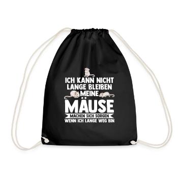 Meine Mäuse machen sich sorgen - Turnbeutel - Schwarz - Vorne