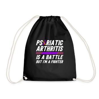 Psoriatic arthritis is a struggle, but I - Drawstring Bag - black - Front