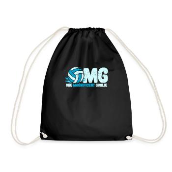 A great goalkeeper water polo player fan - Drawstring Bag - black - Front