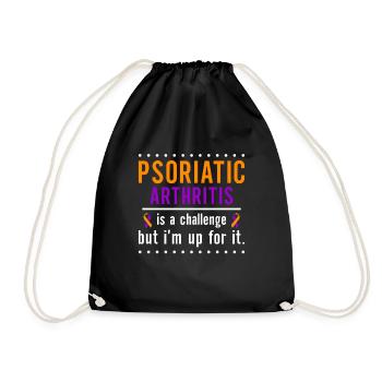 Psoriatic Arthritis Is A Challenge - Drawstring Bag - black - Front
