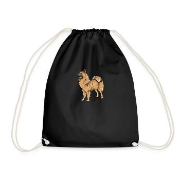 Eurasier Dog I Dog breed for dog owners - Drawstring Bag - black - Front