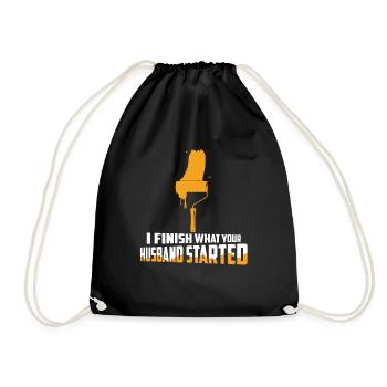 I Finish What Your Husband Started Job Professiona - Turnbeutel - Schwarz - Vorne