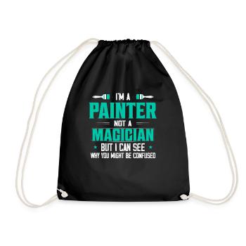 I'm A Painter Not A Magician Profession Job - Drawstring Bag - black - Front