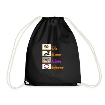 Manger Sommeil Anime Répéter - Sac de sport léger - noir - Devant