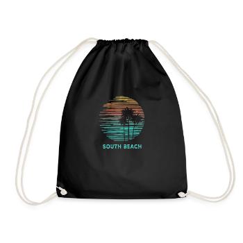South Beach Miami Floride Cool Souvenir Vacances - Sac de sport léger - noir - Devant