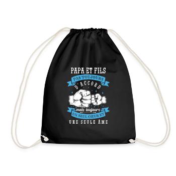 Humour Papa Et Fils Fête Des Pères - Sac de sport léger - noir - Devant