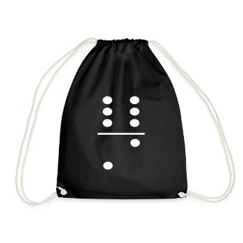 Domino Game Tile 6-2 - Drôle de costume de groupe - Sac de sport léger - noir - Devant