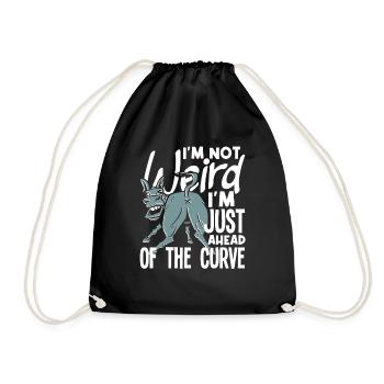 I'm not weird, I'm just ahead of the curve - Drawstring Bag - black - Front