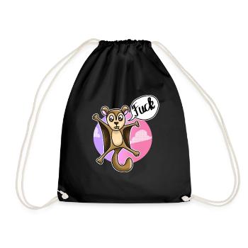 écureuil volant malédiction écureuil fuck juron - Sac de sport léger - noir - Devant