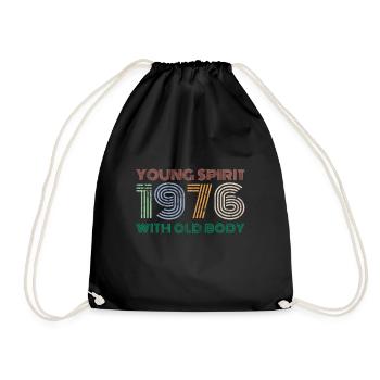 Vintage 1976 - Drawstring Bag - black - Front