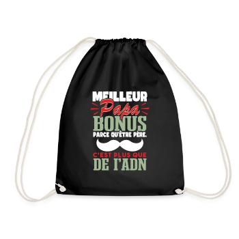 Idée Cadeau Meilleur Papa Bonus - Sac de sport léger - noir - Devant