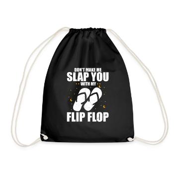 Humoristique Ne fais pas de gifle avec mes flops sarcasme - Sac de sport léger - noir - Devant