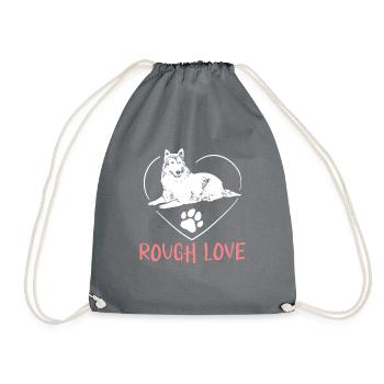Longhair Collie Rough Collie Dog - Drawstring Bag - grey - Front