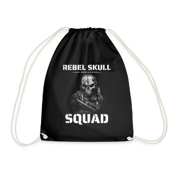 Rebel Skull Squad Soldat Spezialeinheiten Militär - Turnbeutel - Schwarz - Vorne