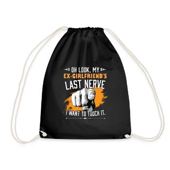 Regardez le dernier nerf de mon ex petite amie drôle - Sac de sport léger - noir - Devant