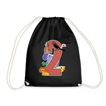 2e anniversaire 2 ans Deux jeunes filles cadeau - Sac de sport léger - noir - Devant