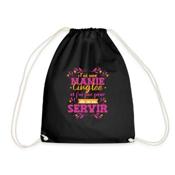 Mamie Cadeau Petite Fille Anniversaire - Sac de sport léger - noir - Devant