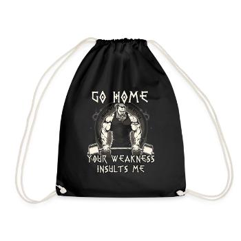 Deadlift Nordmann Athletes Athletes Vikings - Drawstring Bag - black - Front