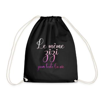 Humour EVJF Zizi Team Future Mariée Jeune Fille - Sac de sport léger - noir - Devant