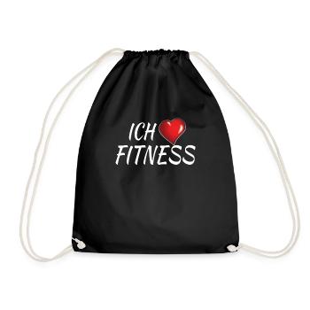 Fitnesszubehör für Sportler - Turnbeutel - Schwarz - Vorne