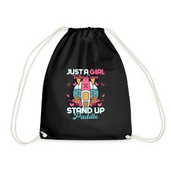 Just A Girl Who Loves Stand Up Paddle Stand Up Pad - Turnbeutel - Schwarz - Vorne