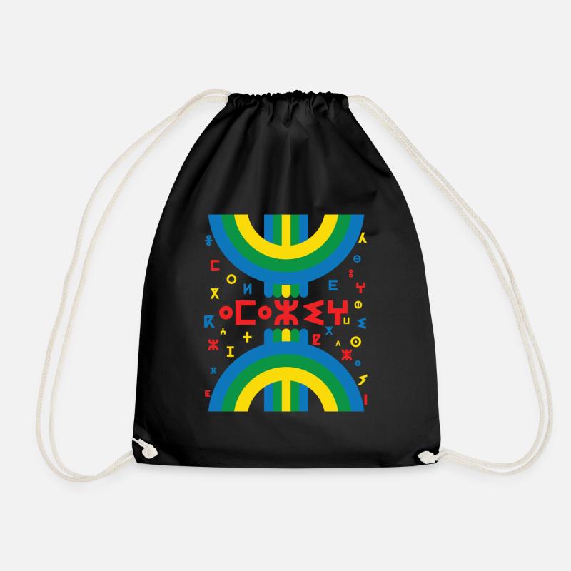 AMAZIGH SYMBOL BERBER Z IMAZIGHEN - Drawstring Bag - black
