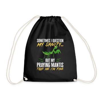 Mante religieuse, collectionneur d’insectes, entomologiste - Sac de sport léger - noir - Devant