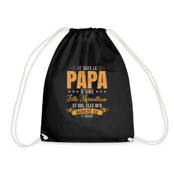 Je Suis Le Papa D'Une Fille Merveilleuse - Sac de sport léger - noir - Devant
