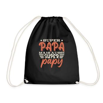 Papa Cadeaux De La Fête Des Pères Shirt Pour Papa - Sac de sport léger - noir - Devant