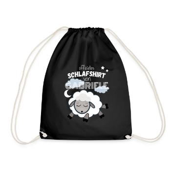 Schlafshirt Gabriele - Turnbeutel - Schwarz - Vorne