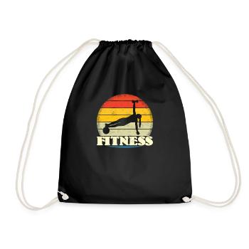 Fitness accessories for athletes - Drawstring Bag - black - Front