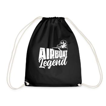 Airboat Legend Propeller Swamp Air Boat Hydroplane - Drawstring Bag - black - Front