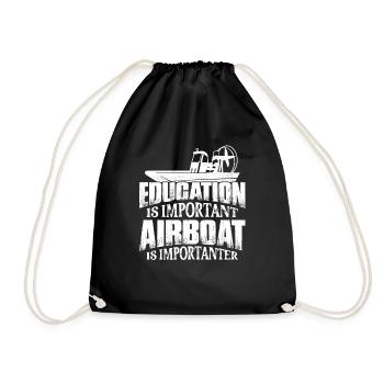 L’éducation est importante, mais mon hydroglisseur est important - Sac de sport léger - noir - Devant