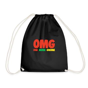 Une autre idée de cadeau miniature de jardin d’elfe gnome - Sac de sport léger - noir - Devant