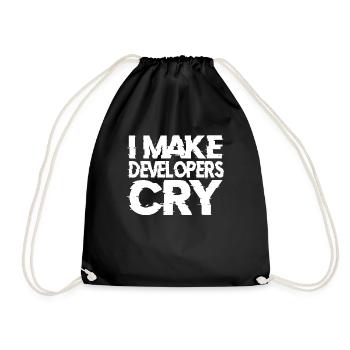 Novelty Make Developers Cry Designer Inventor - Drawstring Bag - black - Front