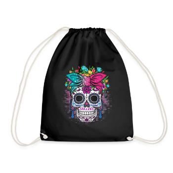 Fantastischer Muertos Drip Rave Music Party Techno Beat - Turnbeutel - Schwarz - Vorne
