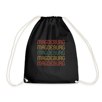 Magdeburgerin Magdeburger Magdeburg - Turnbeutel - Schwarz - Vorne